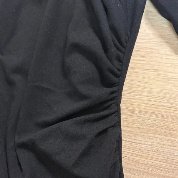 Ralph Lauren Black Elegant Long Sleeve Dress with Luxe Faux Fur Collar - Picture 7 of 9